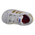 Adidas Superstar Toddler Shoes White-Metallic Gold-Blue-Scarlet b39401