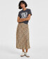 Фото #1 товара Women's Printed Slip Skirt, Created for Macy's