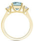 Aquamarine (2 ct. t.w.) and Diamond (1/3 ct. t.w.) Ring in 14K Yellow Gold