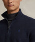 Men's Mesh-Knit Cotton Quarter-Zip Sweater