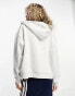 Weekday Essence standard zip hoodie in grey