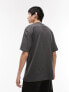 Topman oversized t-shirt in charcoal