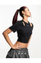 Фото #1 товара Sportswear Essentials Women's Short Sleeve Siyah Kadın T-shirt