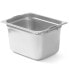 Фото #2 товара gN container with retractable handles, stainless steel GN1 / 2 325x265mm height 200mm - Hendi 803400