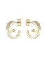 HELIAS: Double Crystal Hoop Earrings For Women