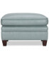 Marick 30" Leather Ottoman, Created for Macy's