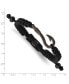 ფოტო #2 პროდუქტის Stainless Steel Fishing Hook Black Nylon Bracelet