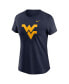 ფოტო #2 პროდუქტის Women's Navy West Virginia Mountaineers Primetime Evergreen Logo T-Shirt