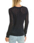 Фото #2 товара Cotton By Autumn Cashmere Pointelle Mesh Sweater Women's Blue S