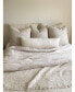 Фото #3 товара Подушка Anaya Home из хлопка с альтернативным наполнителем в стиле вафельного плетения, белый & бежевый