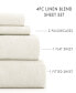 Фото #12 товара Linen Rayon From Bamboo Blend Deep Pocket 300 Thread Count 4 Piece Sheet Set, Full