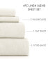 Linen Rayon From Bamboo Blend Deep Pocket 300 Thread Count 3 Piece Sheet Set, Twin