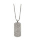 Фото #2 товара Chisel antiqued Brushed Live/Dream/Believe Dog Tag Ball Chain Necklace