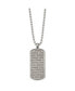 ფოტო #2 პროდუქტის Antiqued Brushed Live/Dream/Believe Dog Tag Ball Chain Necklace