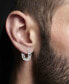 ფოტო #2 პროდუქტის Men's Polished Cuban Link Small Huggie Hoop Earrings, 0.65"