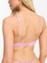 ASOS DESIGN Paris eyelash lace balcony bra in pink