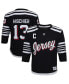 Toddler Boys and Girls Nico Hischier Black New Jersey Devils 2021/22 Alternate Replica Player Jersey