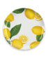 Lemon Fresh Melamine Dinner Plates, Set Of 6