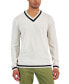 Фото #1 товара Men's V-Neck Merino Cricket Sweater, Created for Macy's