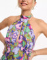 Фото #3 товара Pimkie halterneck mini dress with low back in purple floral