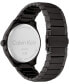 ფოტო #3 პროდუქტის Men's 3H Quartz Black Stainless Steel Bracelet Watch 43mm