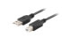 Фото #1 товара Lanberg CA-USBA-15CU-0010-BK - 1 m - USB A - USB B - USB 2.0 - 480 Mbit/s - Black