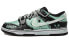 Фото #2 товара 【定制球鞋】 Nike Dunk Low OKHR 二次元 做旧Vibe风 幽灵 复古 解构风 低帮 板鞋 男款 黑绿 / Кроссовки Nike Dunk Low DJ6188-002