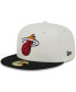 Фото #3 товара Men's New Era x Cream, Black Miami Heat NBA x Staple Two-Tone 59FIFTY Fitted Hat
