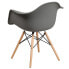 Фото #2 товара Alonza Series Moss Gray Plastic Chair With Wood Base
