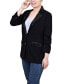 ფოტო #3 პროდუქტის Petite Satin Lapel Scuba Crepe Jacket