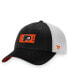 ფოტო #1 პროდუქტის Men's Black, White Philadelphia Flyers Authentic Pro Rink Trucker Snapback Hat