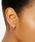 ფოტო #2 პროდუქტის Cubic Zirconia Pavé Huggie Hoop Earrings, Created for Macy's