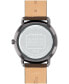 Unisex Elliot Dark Brown Leather Strap Watch, 40mm