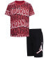 Фото #1 товара Little Boys Printed T-Shirt & French Terry Shorts, 2 Piece Set
