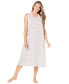 ფოტო #1 პროდუქტის Plus Size Long Sleeveless Sleepshirt