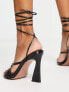 Фото #5 товара ASOS DESIGN Navarro pointed high heeled sandals in black