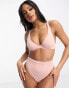 ASOS DESIGN Marina smoothing high-waist thong in pink