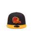 Фото #3 товара Men's Navy, Gold Cleveland Browns 60th Anniversary 59FIFTY Fitted Hat