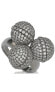 ფოტო #1 პროდუქტის Suzy Levian Sterling Silver Cubic Zirconia Three Disco Ball Ring
