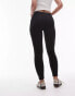 Topshop Petite full length heavy weight legging in black