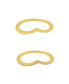 Gold Chevron Pair of Rings Золотистый, 7 - фото #1