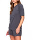 ფოტო #3 პროდუქტის Women's 2Pc. Raglan Top and Short Pajama Set