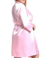 Plus Size Marina Lux Satin Robe Lingerie