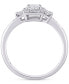 Фото #3 товара Diamond Princess Halo Engagement Ring (3/4 ct. t.w.) in 14k White Gold