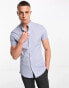 Фото #1 товара ASOS DESIGN skinny fit shirt with grandad collar in cornflower blue