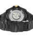 ფოტო #2 პროდუქტის Men's Canal Street Swiss Automatic Ion Plating Black Stainless Steel Bracelet Watch 46mm