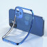 Фото #7 товара Чехол для смартфона joyroom Ultra cienkie przezroczyste etui z metaliczną ramką для iPhone 12 Pro, цвет темно-синий