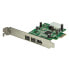 Фото #1 товара StarTech.com 3 Port 2b 1a 1394 PCI Express FireWire Card Adapter - PCIe - Firewire 800 / 400 - PCIe 1.1 - Green - 149905 h - Texas Instruments - XIO2213B