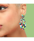 Women's Black Mosaic Drop Earrings