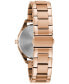 Фото #3 товара Women's Rose Gold Tone Stainless Steel Bracelet Watch 36mm